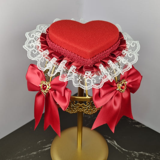 Elegant Heart (Lolita Hat & Ribbons Set)