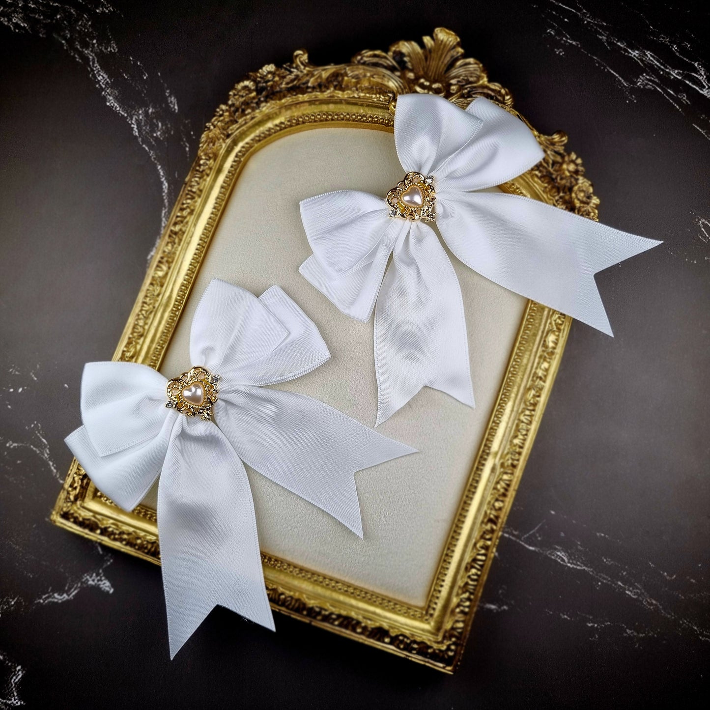 Pearly Heart Ribbons