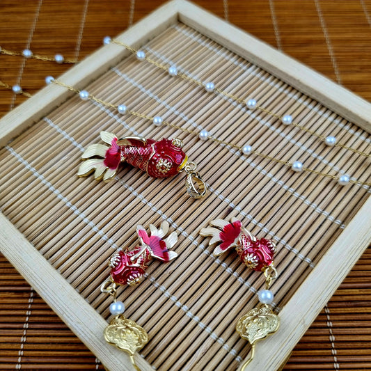 Auspicious Goldfish Jewellery Set (Limited Edition)