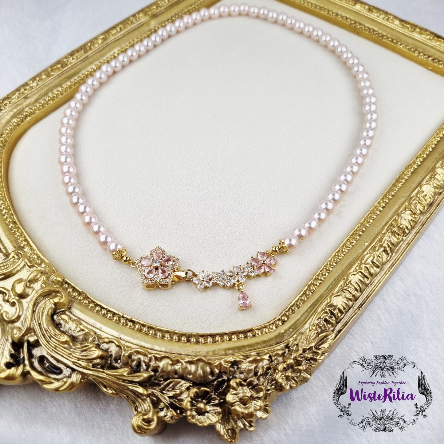Pearly Sakura 2-in-1 Necklace & Bracelet set