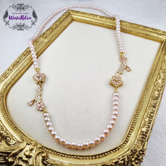 Pearly Sakura 2-in-1 Necklace & Bracelet set