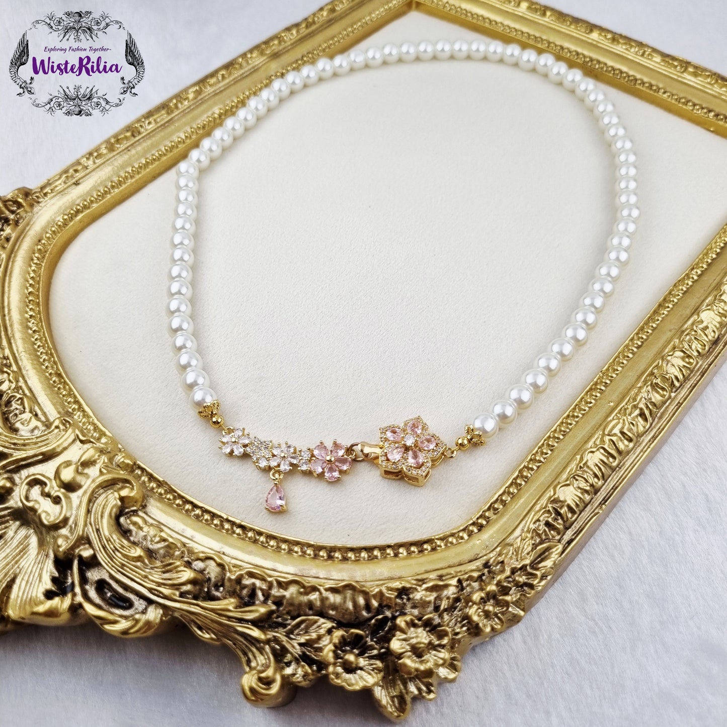 Pearly Sakura 2-in-1 Necklace & Bracelet set
