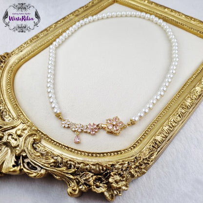 Pearly Sakura 2-in-1 Necklace & Bracelet set