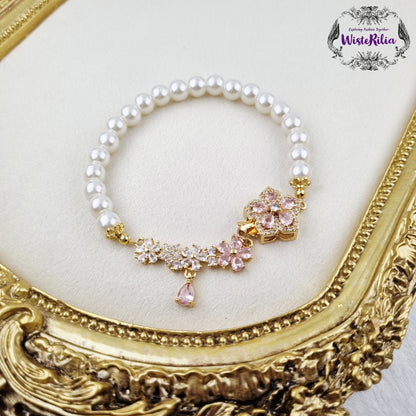 Pearly Sakura 2-in-1 Necklace & Bracelet set