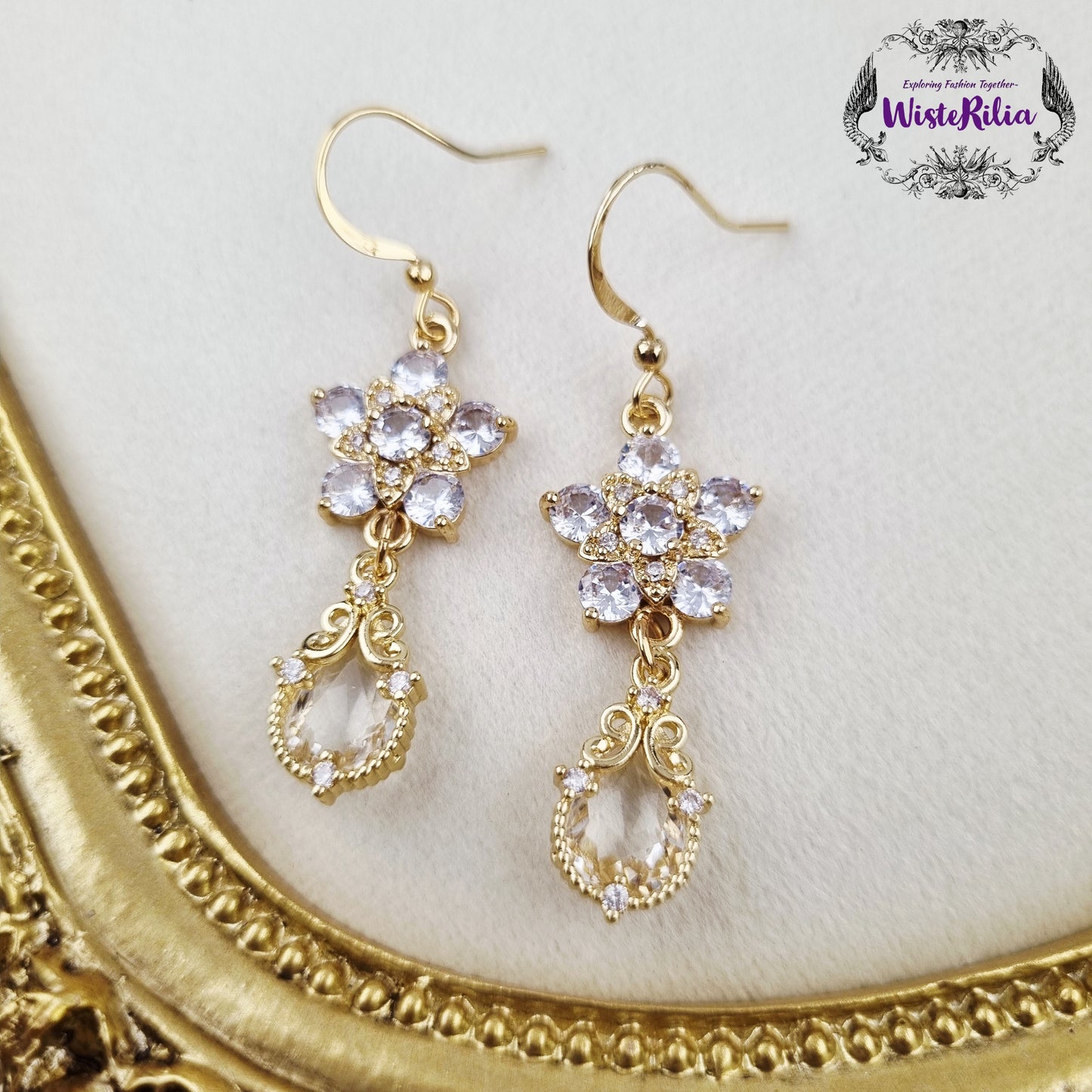 Sakura Crystal Earrings