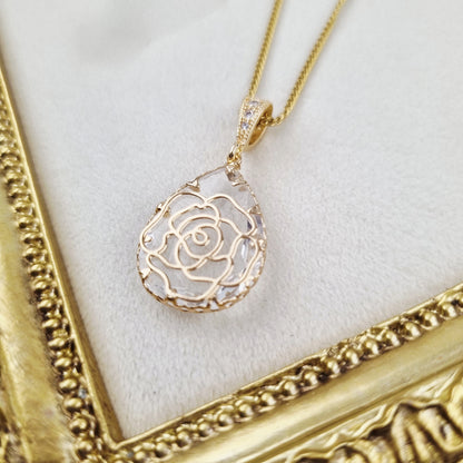 Elegant Rose Necklace