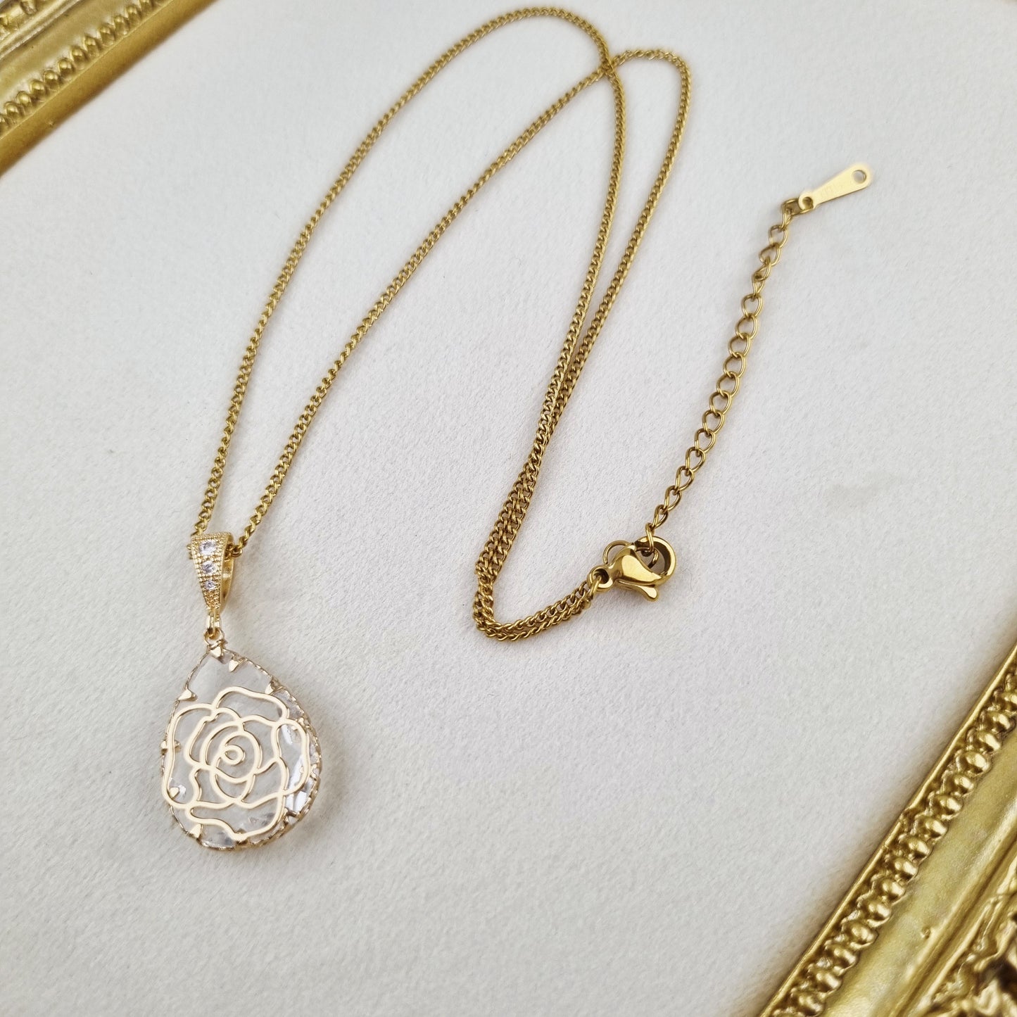 Elegant Rose Necklace