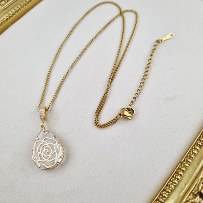 Elegant Rose Necklace
