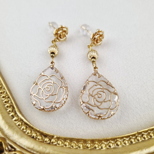Elegant Rose Earrings