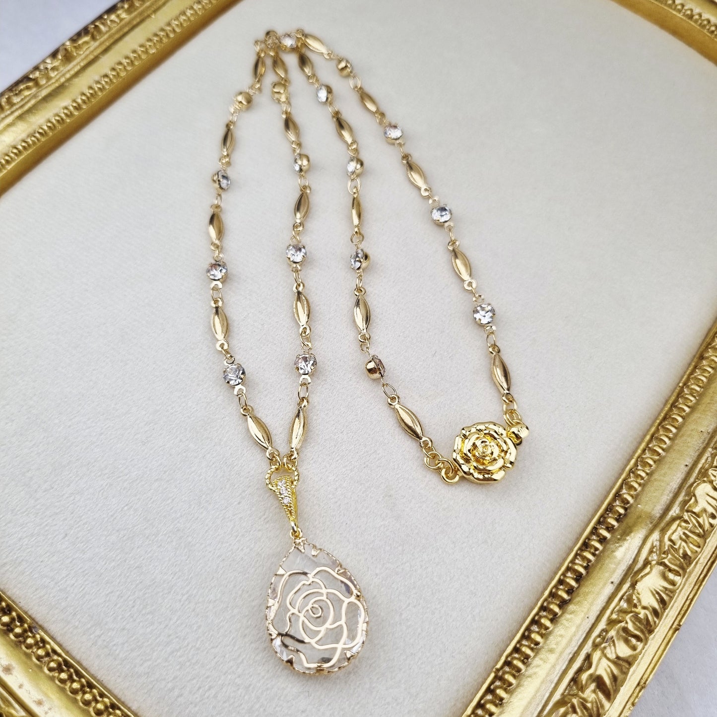 Elegant Rose Necklace