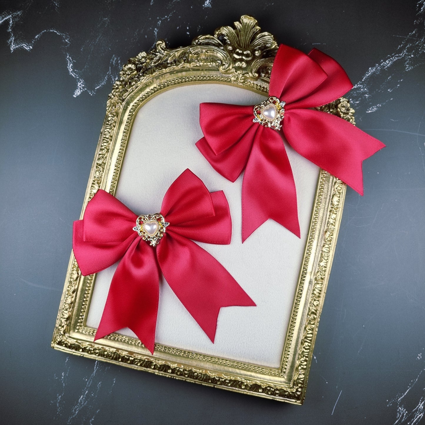 Pearly Heart Ribbons