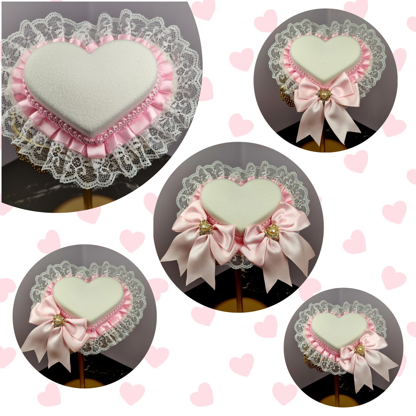 Pearly Heart Ribbons
